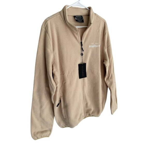 Raw Gear Mens Size L Bradley Martyn Sand Full Zip Fleece Mock Neck Jacket NWT - Picture 2 of 12